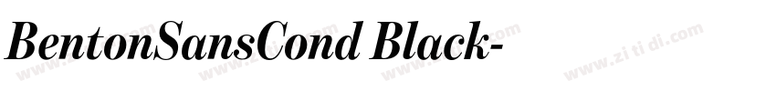 BentonSansCond Black字体转换